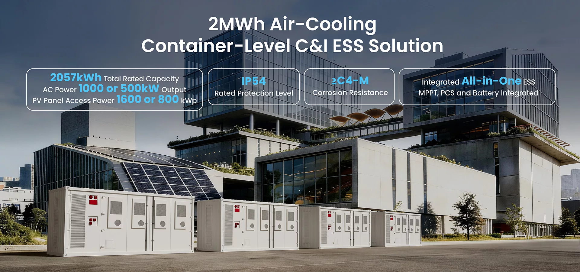 2MW air-cooling Container-Level C&I ESS solution