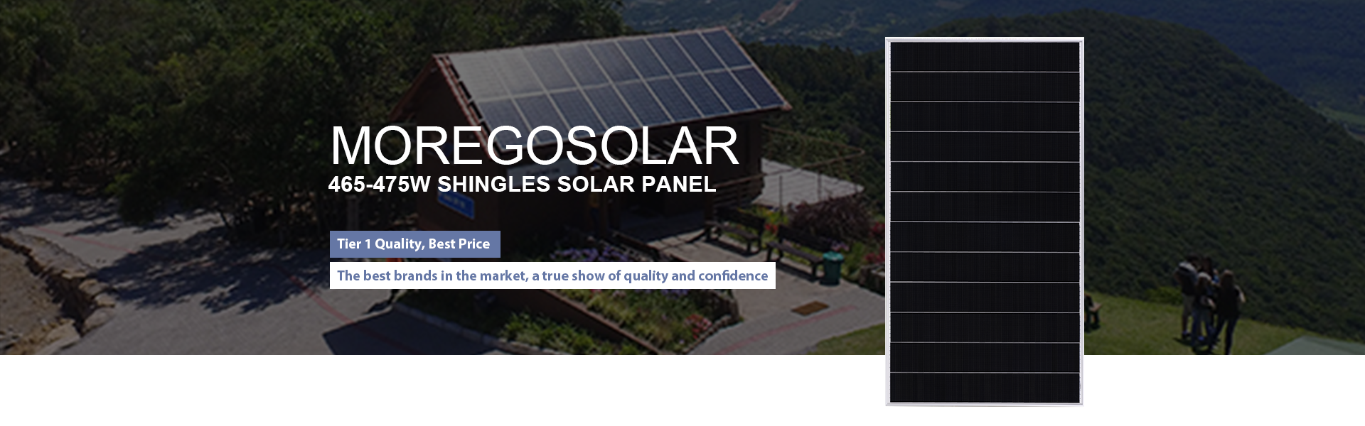 Shingled solar panel 465w 470w 475w solar cell panel pv module