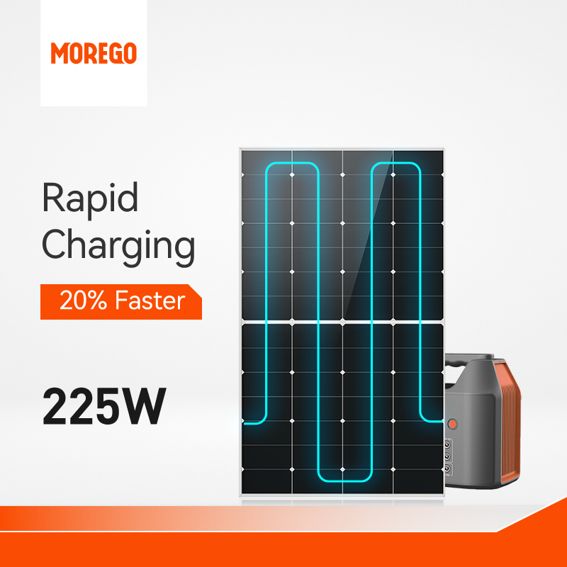 Moregosolar Best Photovoltaic Module 200 watt 220W 225W Solar Panel to charge battery 12V 24V for off grid RVs kit