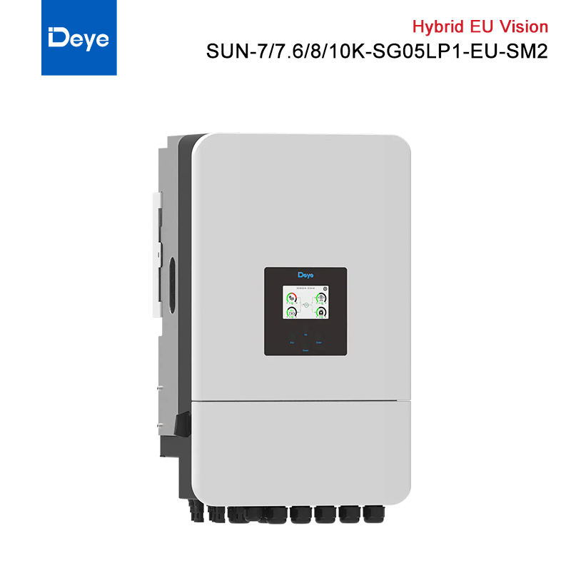 Deye Single Phase Hybrid Solar Inverters 7kW 7.6kW 8kW 10kW On Off Grid Inverter LV Battery Supported Wholesale 