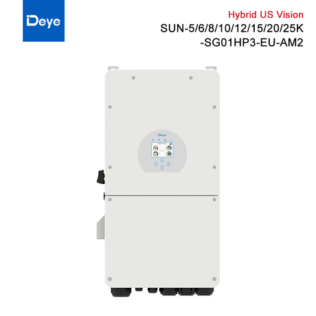 Deye Hybrid Three Phase 5-25kW 12kW 20kW 25kW Solar Inverter 160-700V Battery 6 time periods for battery charging/discharging
