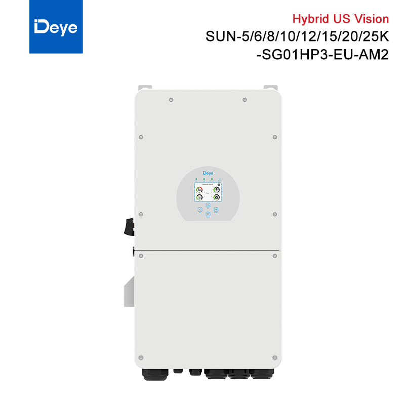 Deye Hybrid Three Phase 5-25kW 12kW 20kW 25kW Solar Inverter 160-700V Battery 6 time periods for battery charging/discharging