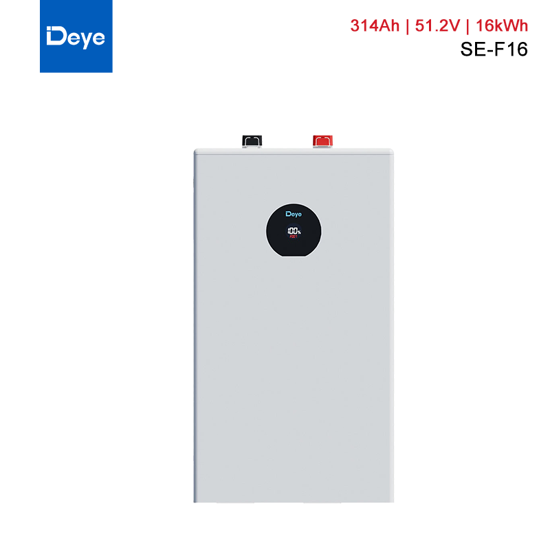 Deye LiFePO4 314Ah 51.2V 16kWh SE-F16 Max Lithium-ion battery UN38.3 MSDS Certificate For Europe, Asia, Africa & LATAM Area Market