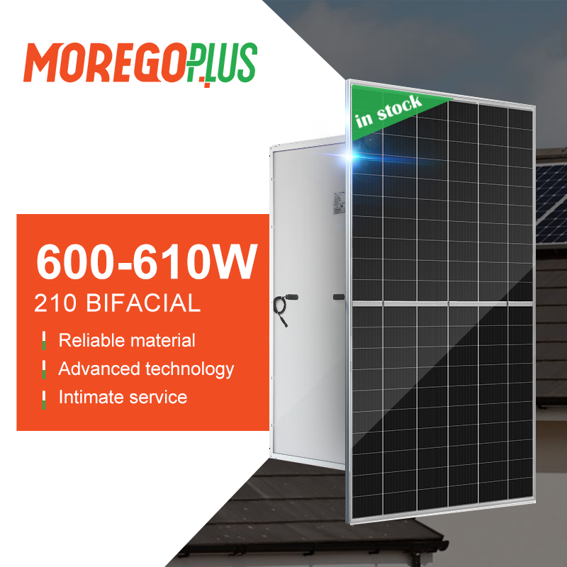 Moregosolar 210mm Mono Solar Cell 600W 605W 610W Solar Energy Panel for Solar Power Station