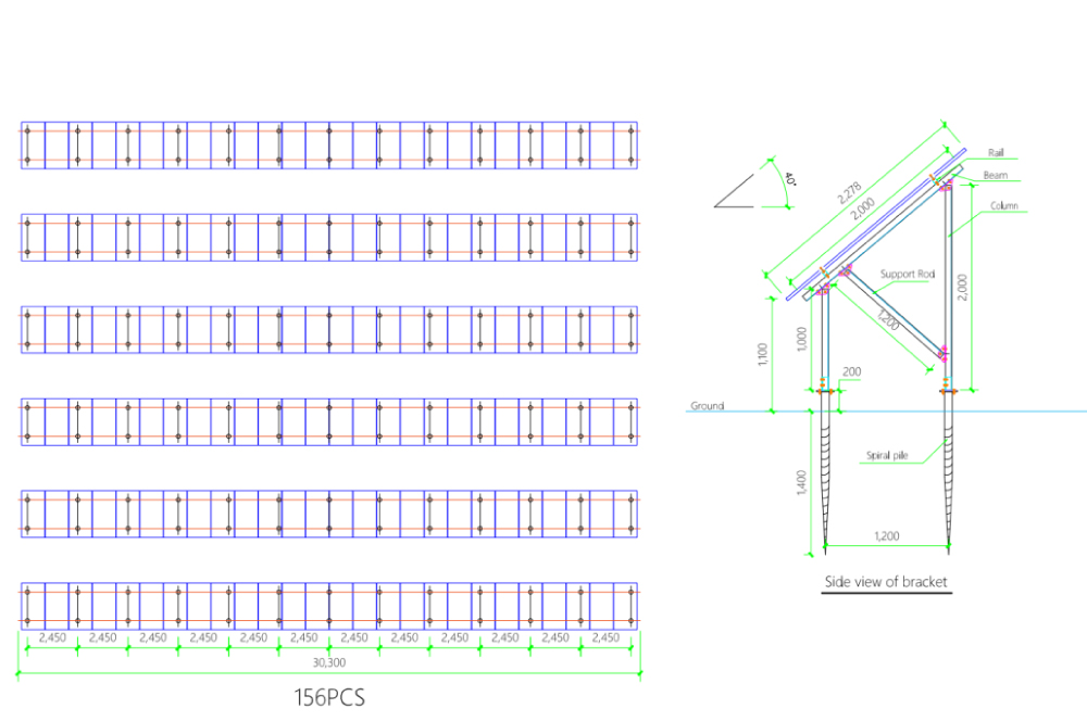 156pcs solar panels