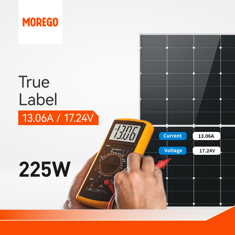 Moregosolar Best Photovoltaic Module 200 watt 220W 225W Solar Panel to charge battery 12V 24V for off grid RVs kit