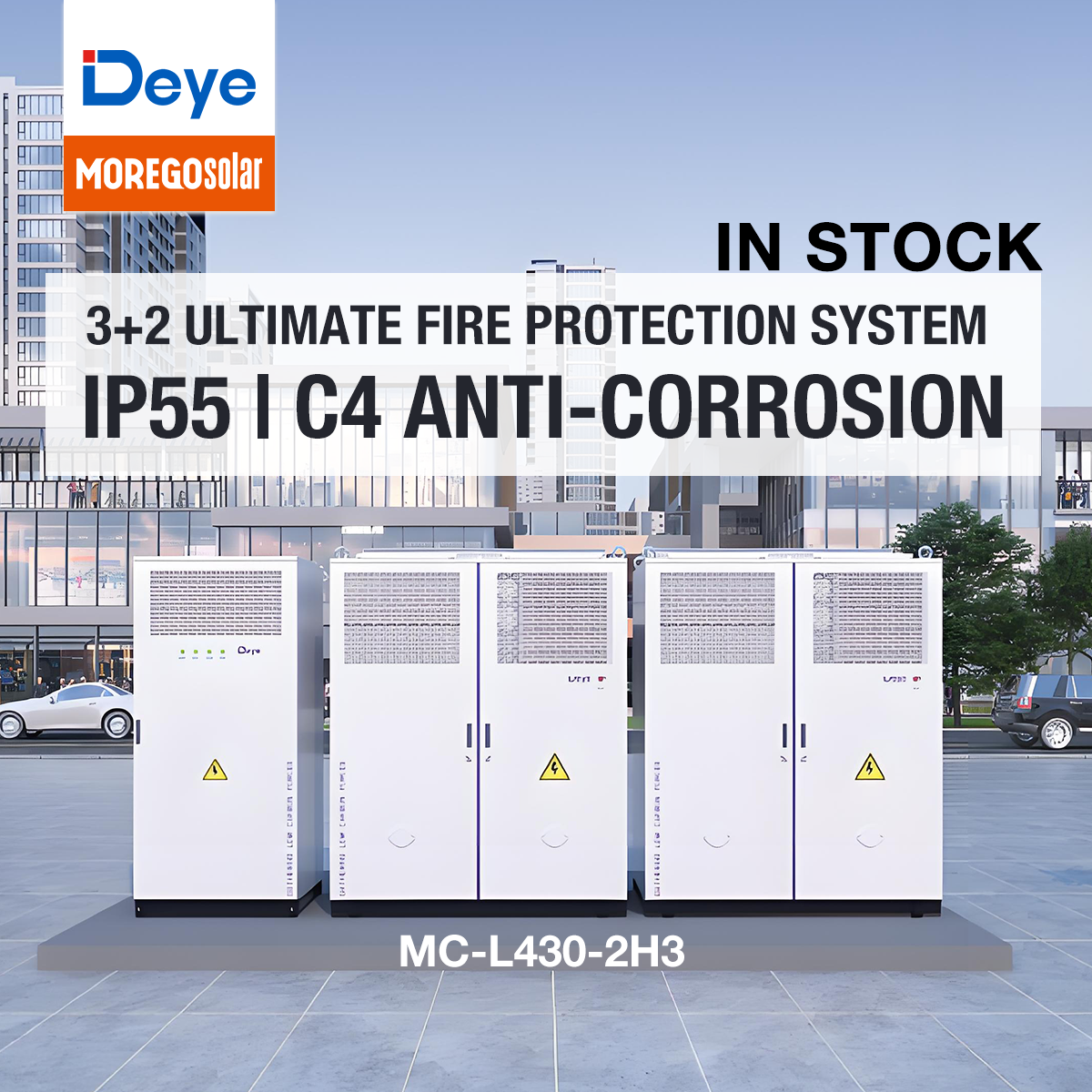 Deye MC-L430-2H3 200kW 430kWh C&I Liquid Cooling Battery Storage Cabinet All-in-One Outdoor ESS Moge Authorized Distributor