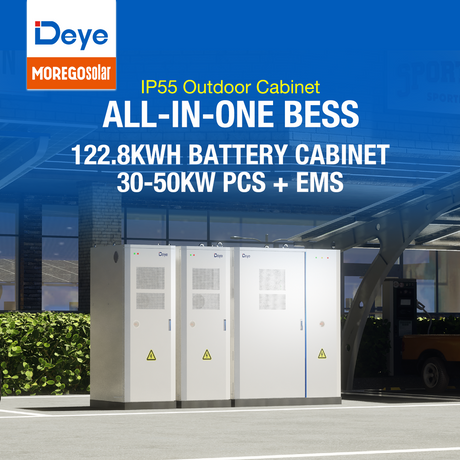 Moergo Solar Deye GE-F60 All-in-One Commercial BESS 60kWh LFP Battery Integrated 30kW-50kW Hybrid Inverter for Microgrid Storage System