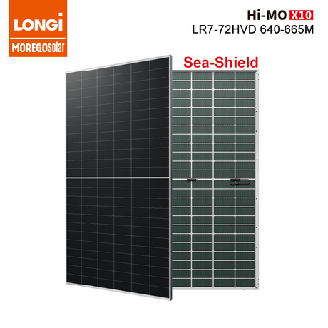 Longi HiMO X10 Guardian Sea-Shield 665W 660W 655W 650W 645W 640W Bifacial de doble vidrio Paneles Solares