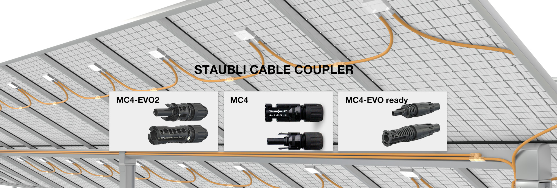 Connecteur PV de coupleur de câble Staubli