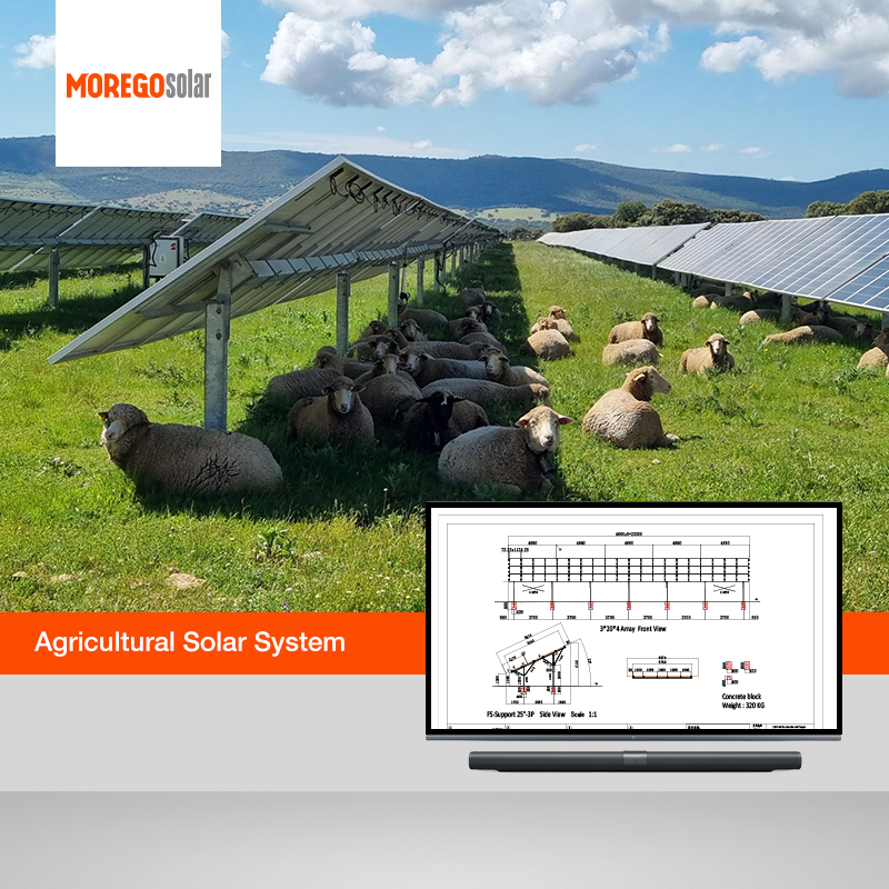 Moregosolar Komplette Solarenergielösung Landwirtschaftliches Solarsystem 30 kW 50 kW 100 kW 200 kW 1 MW Bewässerungssystem Solarfarm