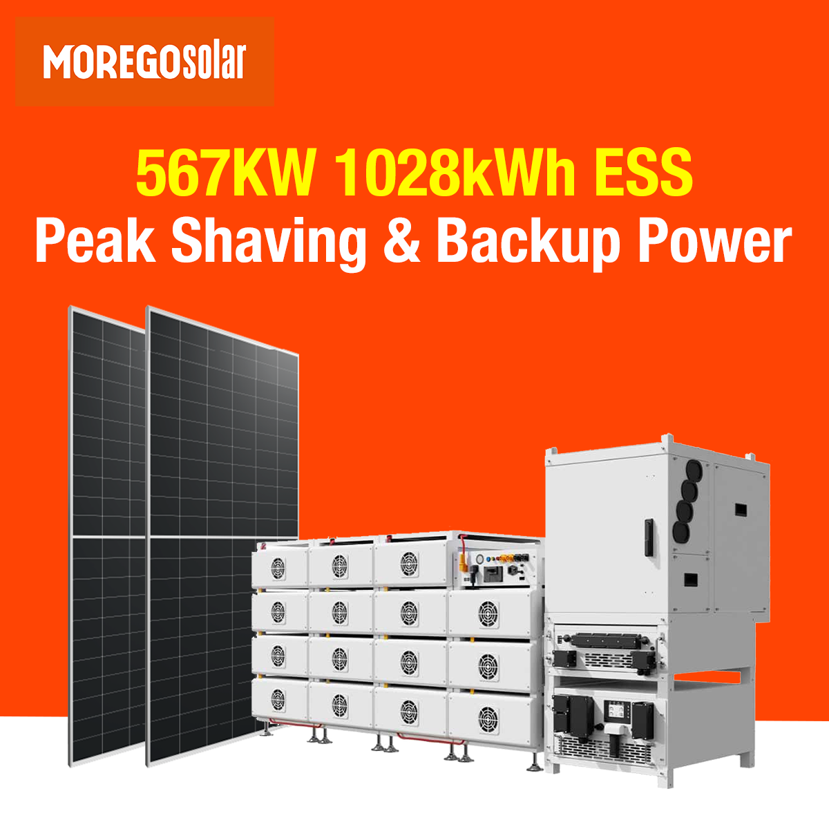 MOREGO Solar Renewable Energy Deye C&I PV ESS Solutions 500kW 1028kWh Microgrid Off-grid Power for African Remote Mining