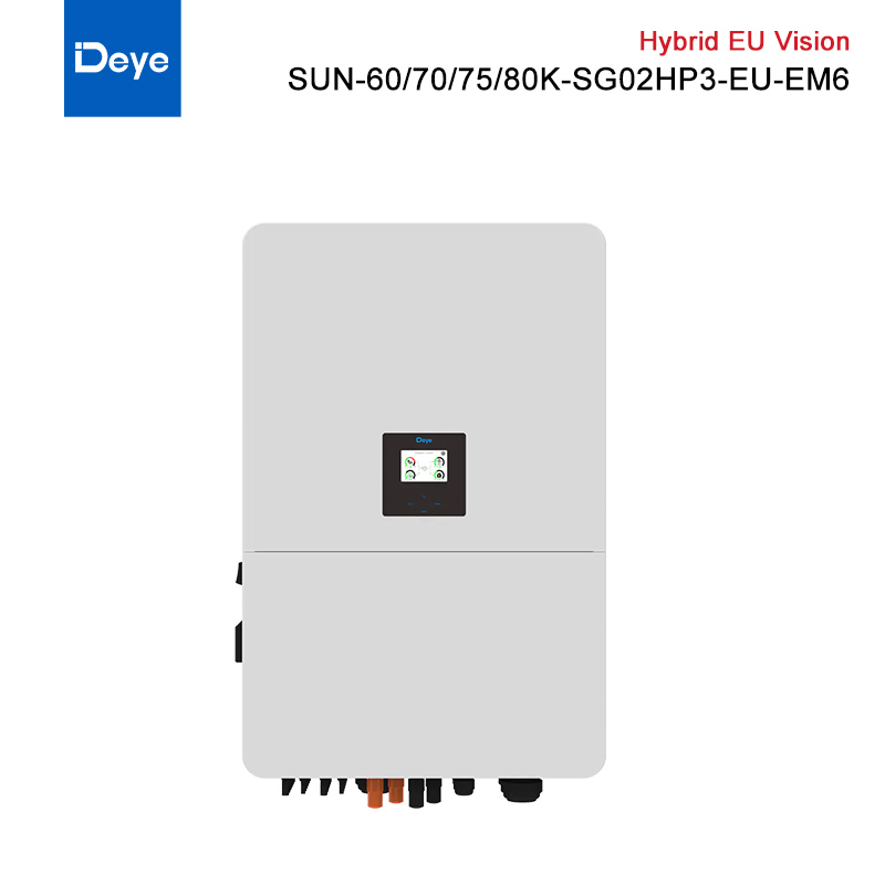 Deye Three Phase Hybrid Inverter 60kW 70kW 75kW 80kW On Off Grid AC Coupled Inverters Scalable Solar ESS for Business