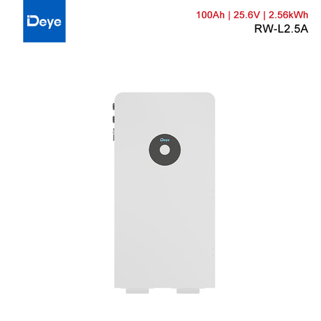 Batteries résidentielles ESS LiFePO4 de Deye 25.6V 100Ah 2.56kWh RW-L2.5A batterie de phosphate de fer de Lithium 10 ans de garantie