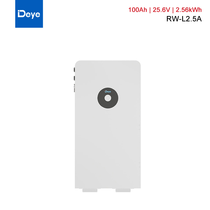 Deye Residential ESS LiFePO4 Batteries 25.6V 100Ah 2.56kWh RW-L2.5A Lithium Iron Phosphate Battery 10 Years Warranty
