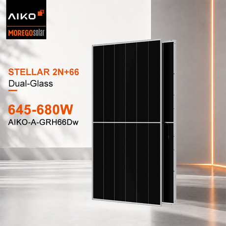 Aiko Solar ABC N-type Stellar 2N+66 Double Glass 680W 675W 670W 665W 660W 650W Bifacial PV module Anti Microcrack