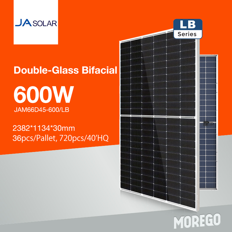JA solar Deepblue 4.0 double glass bifacial solar panel 600W