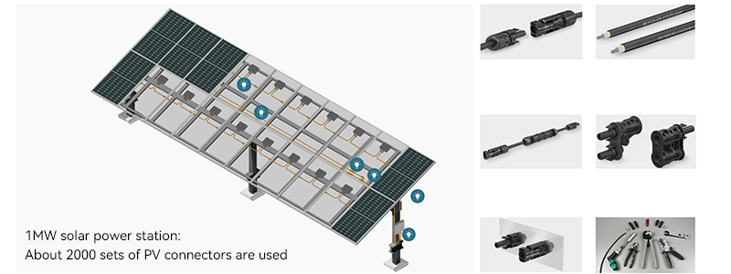 1 MW Solar Power Station, 2000 Sets PV -Stecker