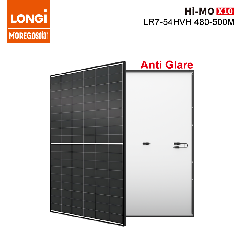 Longi Hi-MO X10 Guardian Anti Glare PV Module LR7-54HVH 500W 490W 485W 480W Solar Panels