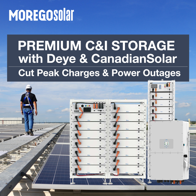 Morego Solar-C&I-Energiespeicher 50 kW 100 kW Hybrid-Wechselrichter 100 kWh 200 kWh LFP-Batterie für Fabrik