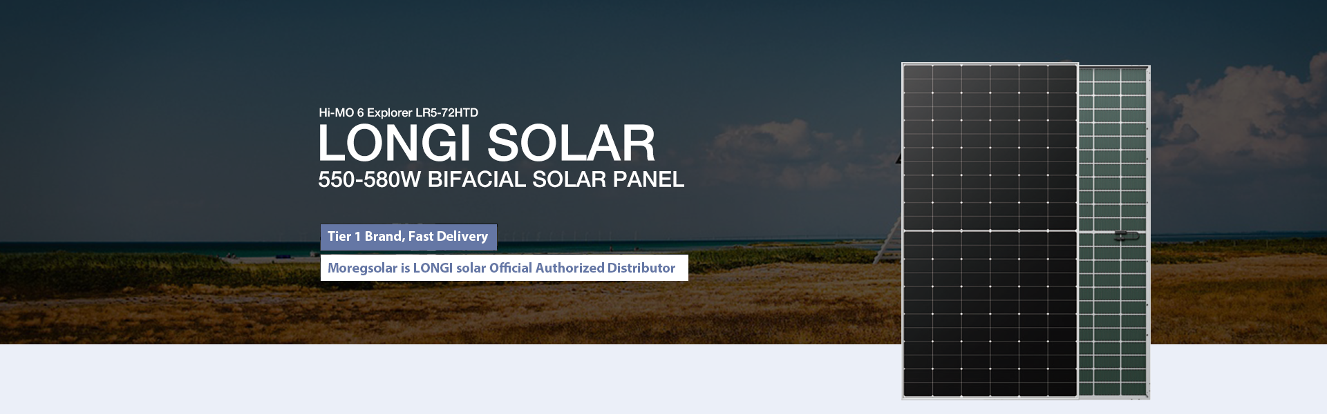 Longi solar bifacial solar panel 580w 575w 570w HPBC solar cell