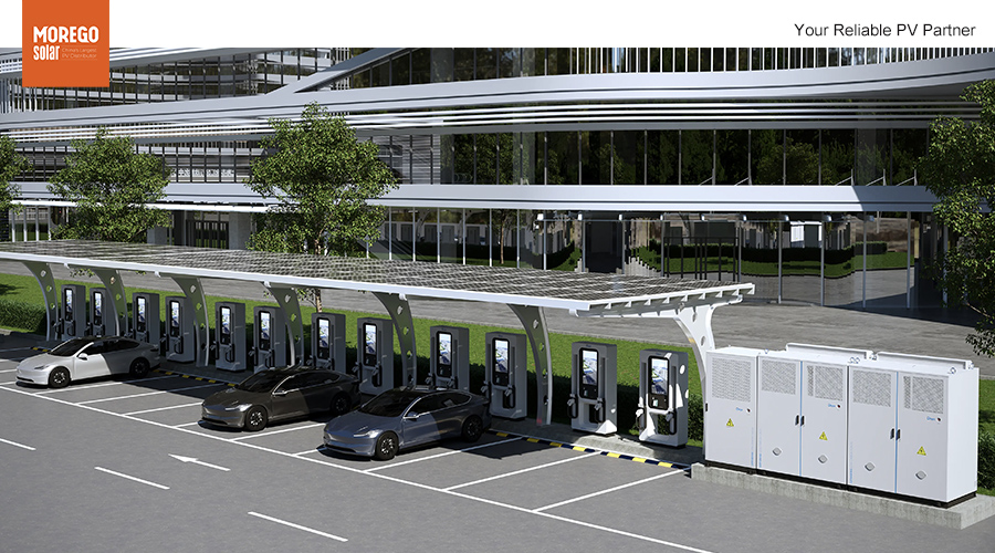 Deye solar carport EVcharge energy storage battery system