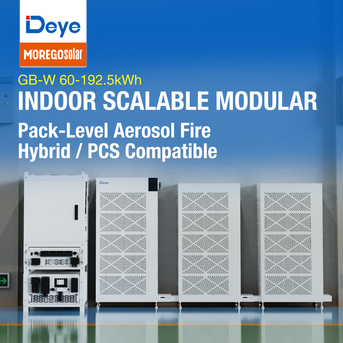 Deye High Voltage Lithium Battery ESS GB-W 12.03kWh 50kWh-500kWh for Industrial Peak Shaving and Mining Power Supply