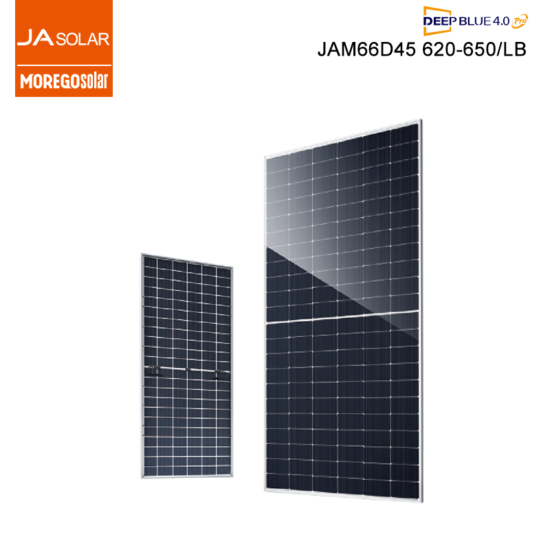 JA Solar Série LB Bifacial 620W 625W 630W 635W 640W 645W 650W Vidro duplo Painéis Solares