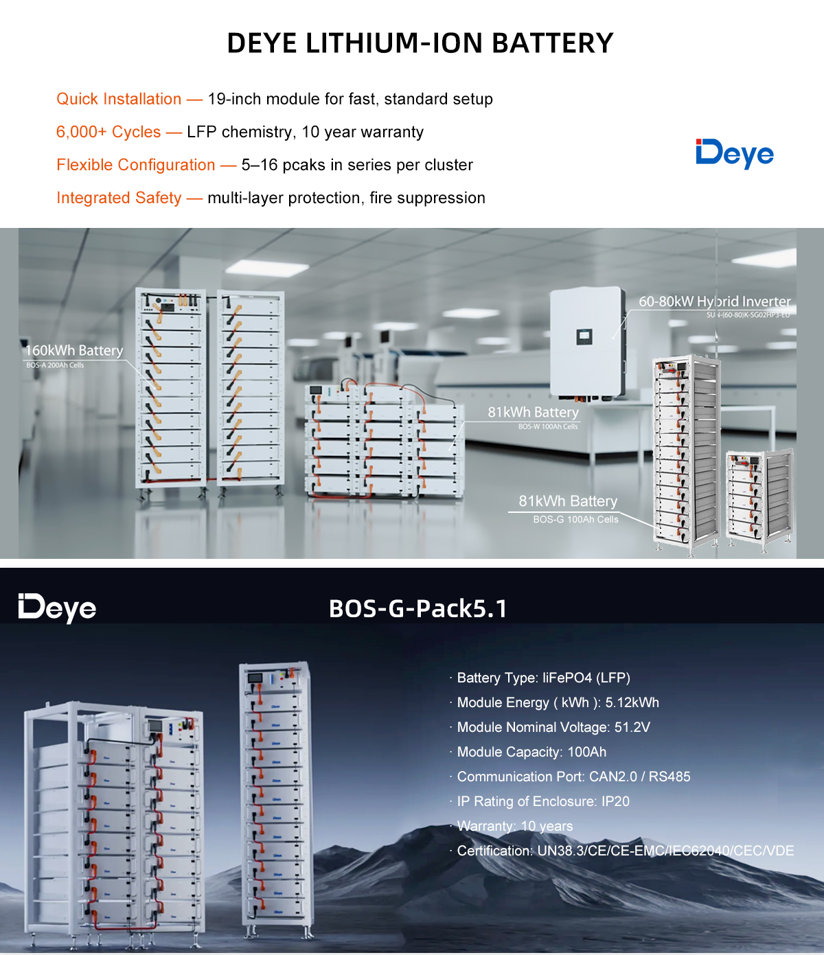 Deye lithium battery