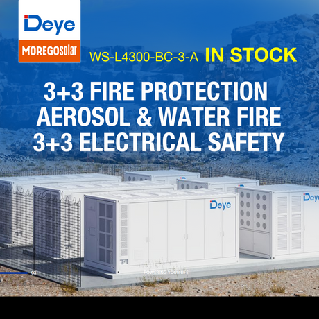 Moergo Solar Deye WS-L4300 4.34MWh Utility Scale Liquid Cooling Energy Storage System IP55 C4 Containerized ESS 20ft Hybrid Microgrid BESS