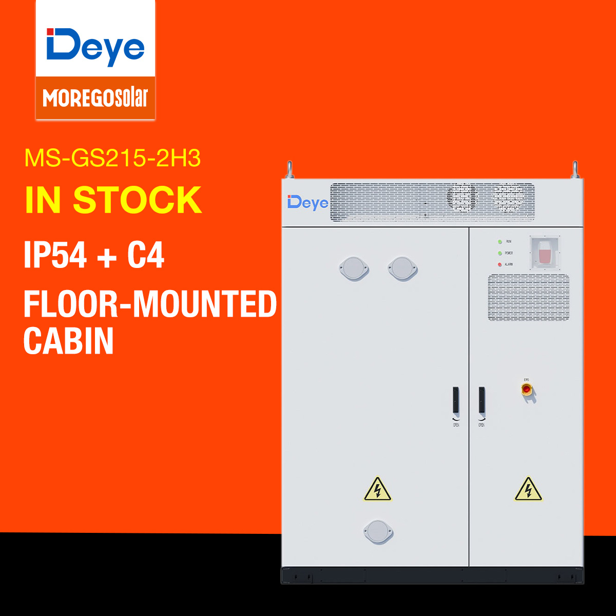 Deye MS-G215 100kW 215kWh C&I Sistema de almacenamiento de batería con refrigeración líquida todo en uno Gabinetes de microrejilla híbridos Distribuidor autorizado Morego Proveedor solar