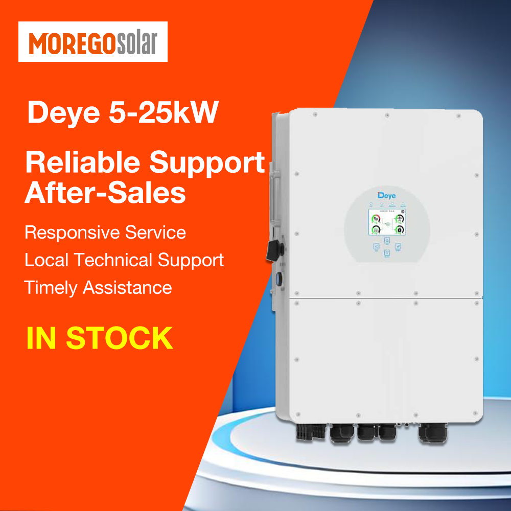 Hot Sale Deye 25kW 20kW 15kW 12kW 10kW On Off Grid Three Phase Hybrid Inverter for Commercial Use – High Voltage Battery Ready