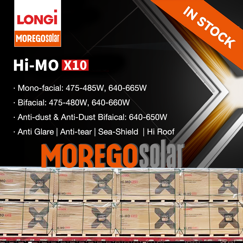 Longi Hi-MO X10 Guardian Light Design Module 535W 540W 545W 550W 555W 560W Panel Solar for Low Load-Bearing Capacity Scenarios