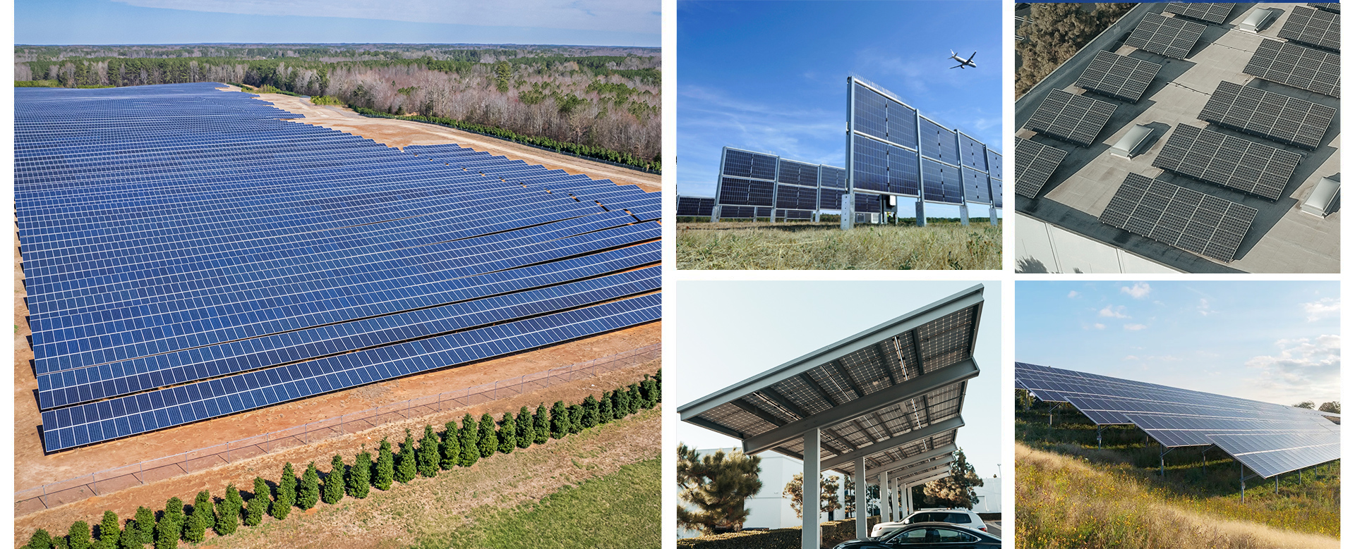 Bifacial solar panel double glass solar power stations
