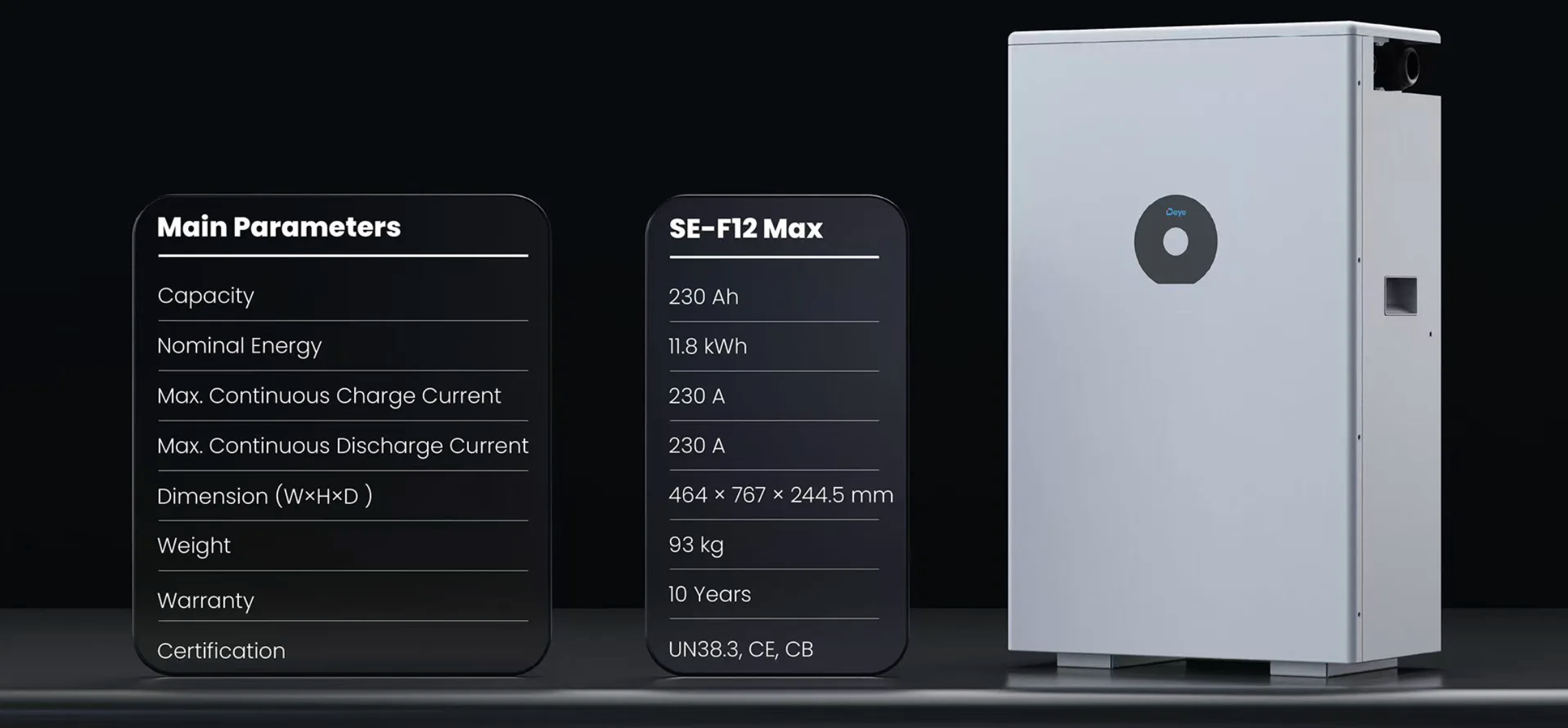 SE-F12 Max deye battery