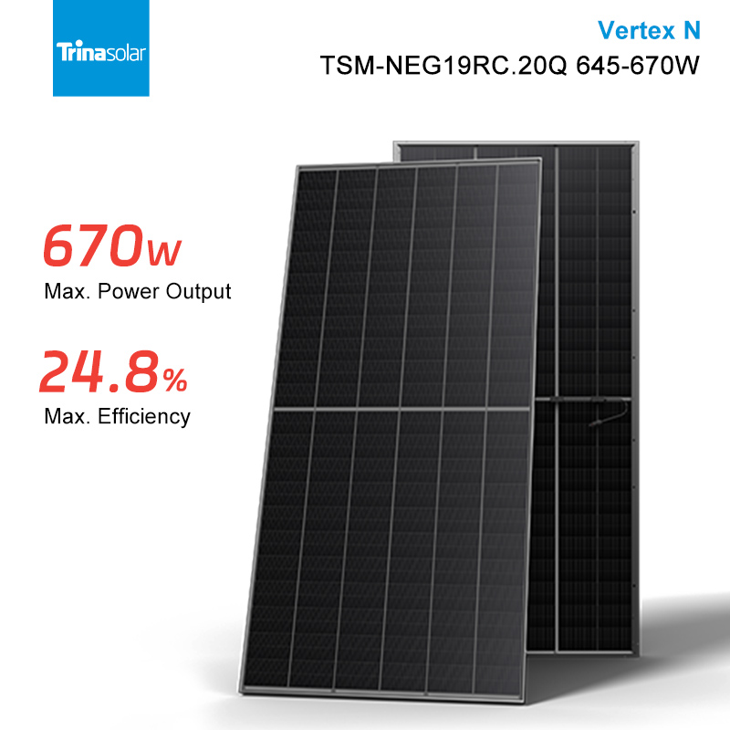 Trina solar TSM-NEG19RC.20Q 645-670W N-type i-TOPCon Ultra Bifacial Dual Glass Module