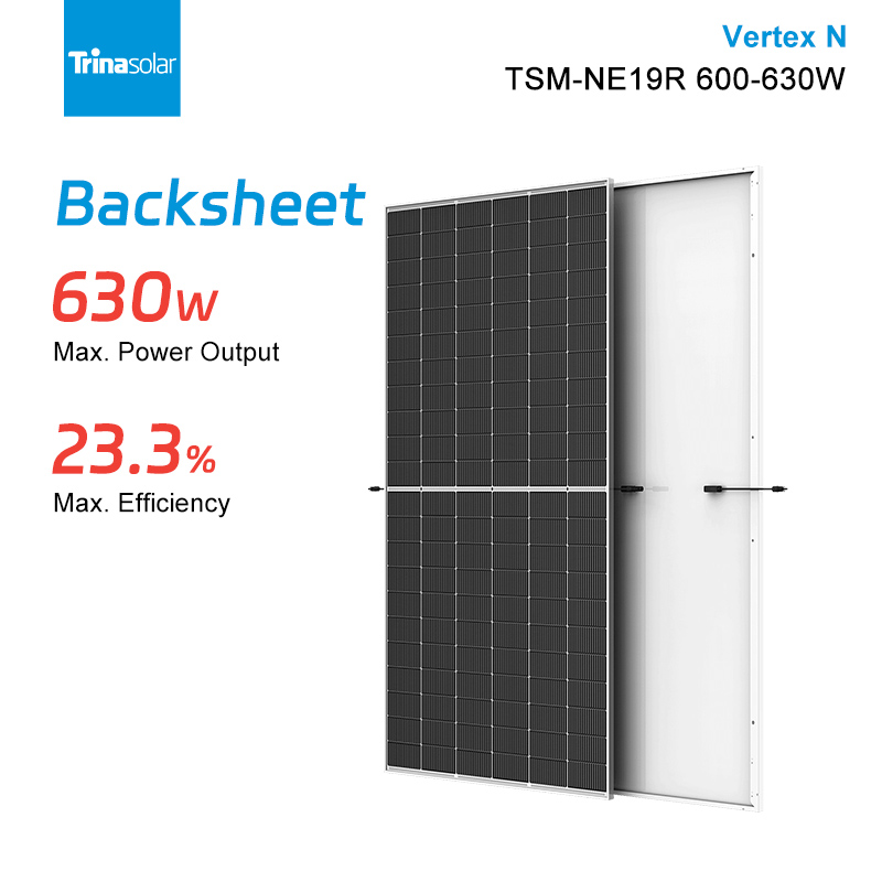 Trina solar panels backsheet TSM-NE19R 600-630W 