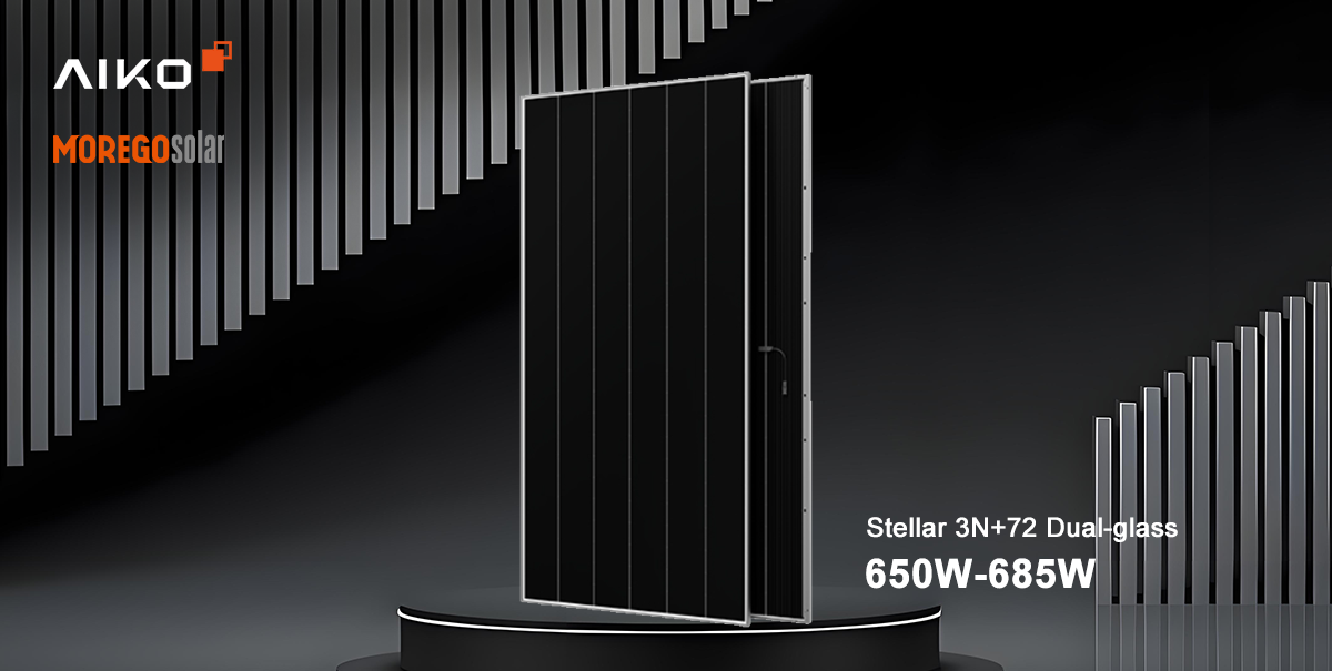 Stellar 3N+72 Dual-glass 650W-685W AIKO-A-MDE72Dw Aiko
